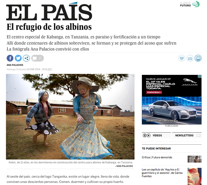 Ana Palacios Documentary Photographer. Tearsheet