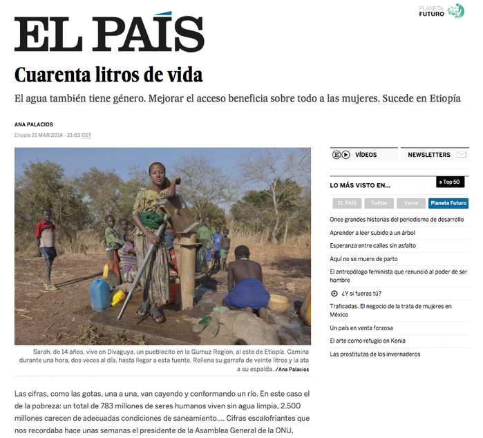 Ana Palacios Documentary Photographer. Tearsheet