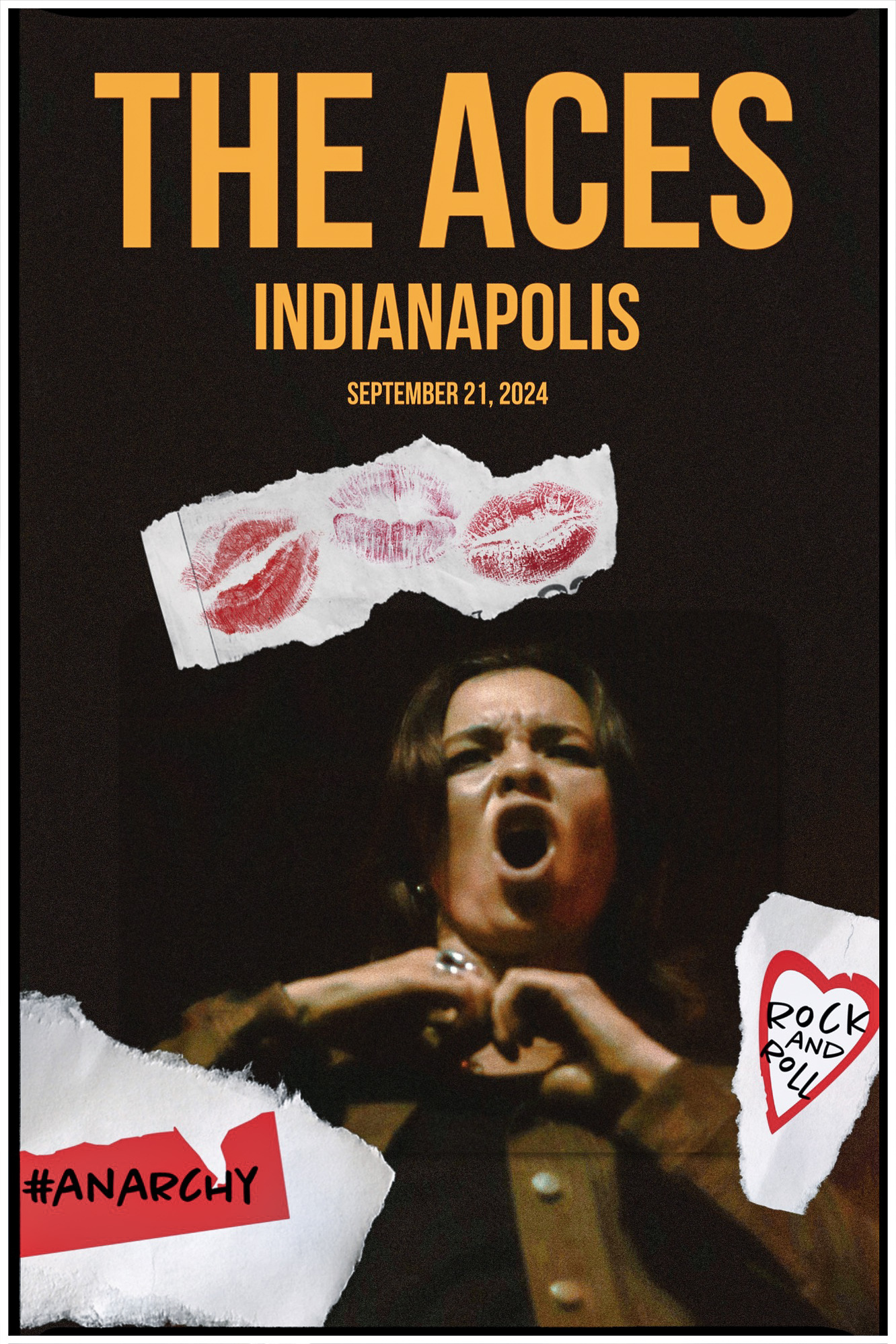 The Aces band in Indianapolis poster