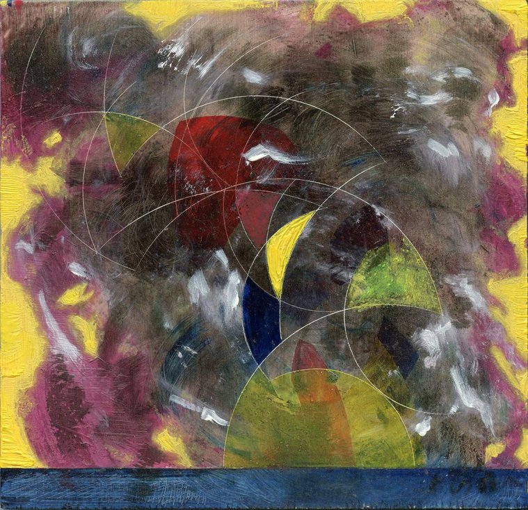 Bombita de derecha a izquierda, 2018
Oleo sobre panel de madera
6