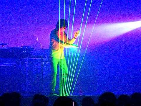 Jean Michel Jarre. laser harp 2009