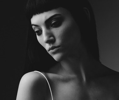 Pensive Black and White Fine Art Portrait of a Woman 