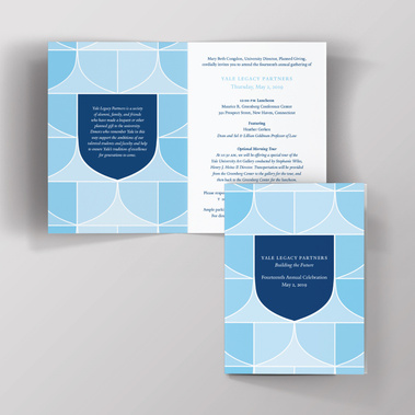 Yale Legacy Partners 2019 bi-fold invitation