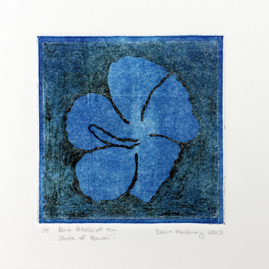Blue Petals of the State of Hawai'i