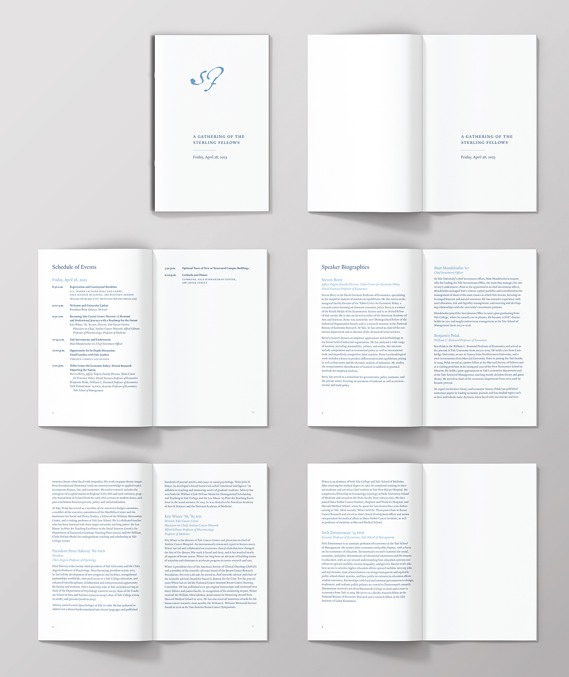 Sterling Fellows 2023 agenda and speaker biography booklet