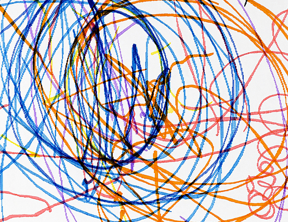 Mary Sue Art contemporary artist Practice drawing color marker scribble on paper themarysueproject