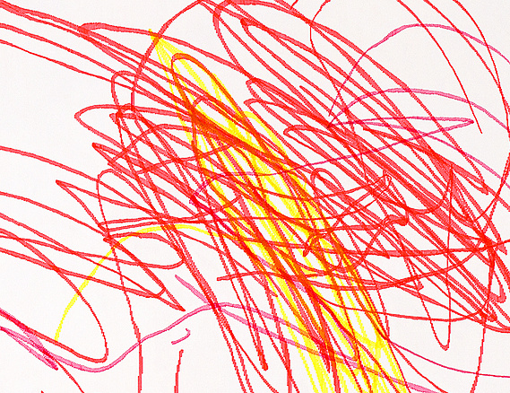 Mary Sue Art Practice drawings color marker on paper child scribble versus mechanical gesture detail 1 themarysueproject