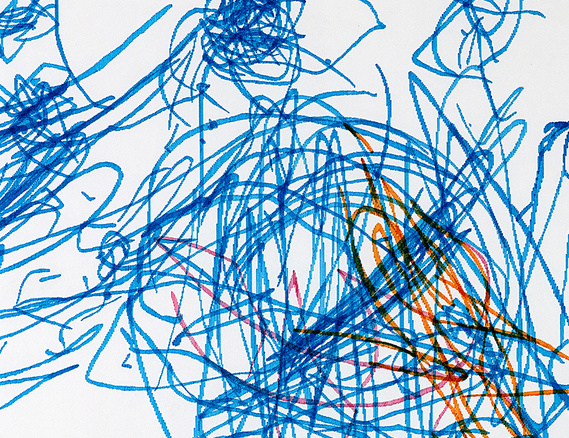 Mary Sue Art Practice handmade drawings scribble. The hand as a machin detail themarysueproject