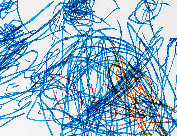 Mary Sue Art Practice handmade drawings scribble. The hand as a machin detail themarysueproject