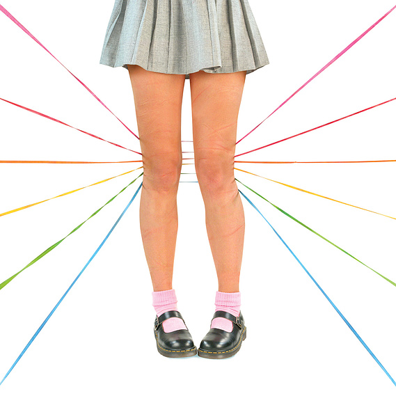 Mary Sue, Art, The elastic game, photo 1 of the series, video performance, mondrian, araki, themarysueproject