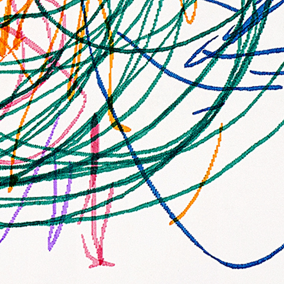 Mary Sue contemporary artist practicing drawing detail 2 on paper color marker scribble childhood versus adulthood themarysueproject