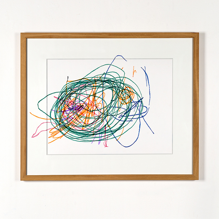 Mary Sue contemporary artist practicing drawing on paper color marker scribble childhood versus adulthood themarysueproject