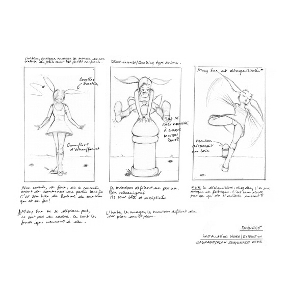 Mary Sue vidéos installations dessin croquis panurge  themarysueproject art