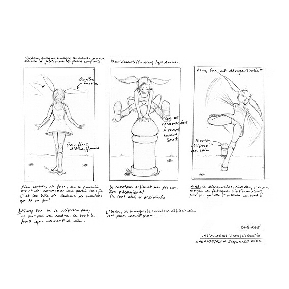Mary Sue vidéos installations dessin croquis panurge  themarysueproject art