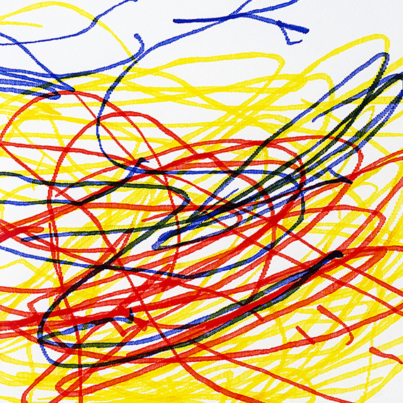 Mary Sue Art contemporary artist Practice 1 detail 2 drawing color marker scribble on paper themarysueproject