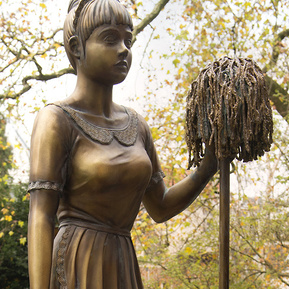 Mary Sue, art, maid project, official website, themarysueproject, maid sculpture, bronze, fountain 