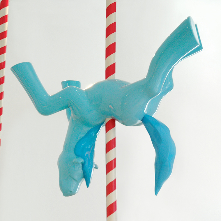 Mary Sue art sculpture dead horse detail merry go round installation themarysueproject