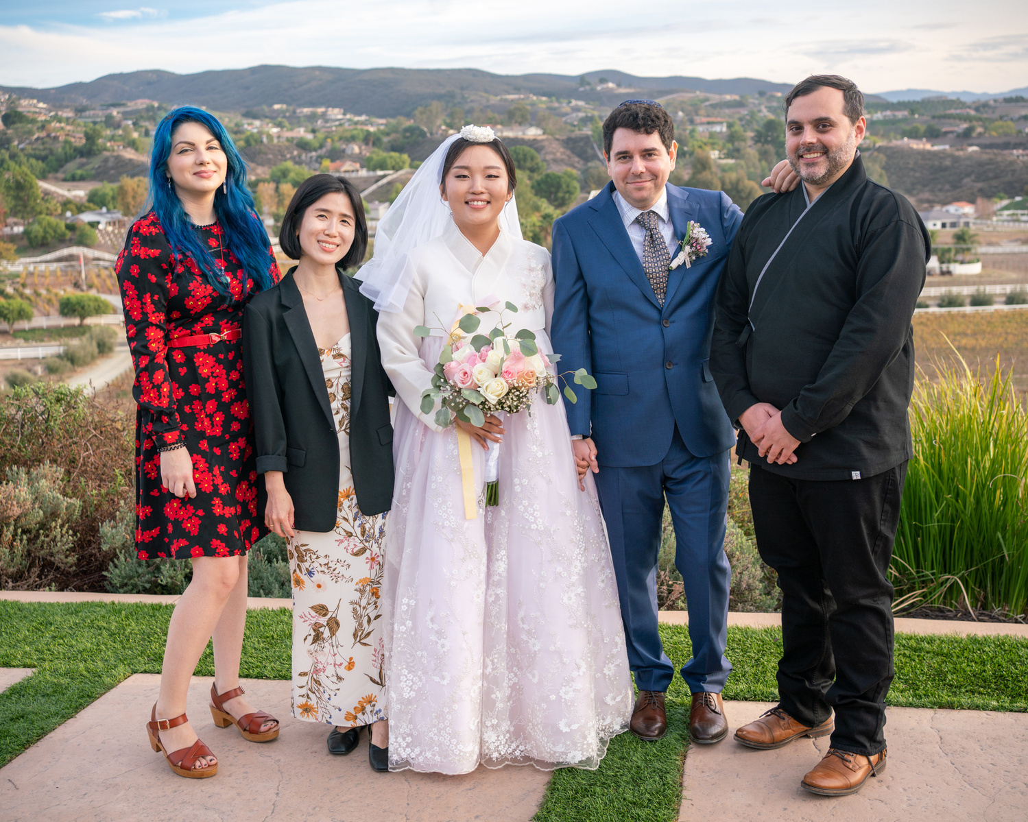 bride groom and their friends  temecula california wine country wedding photography 