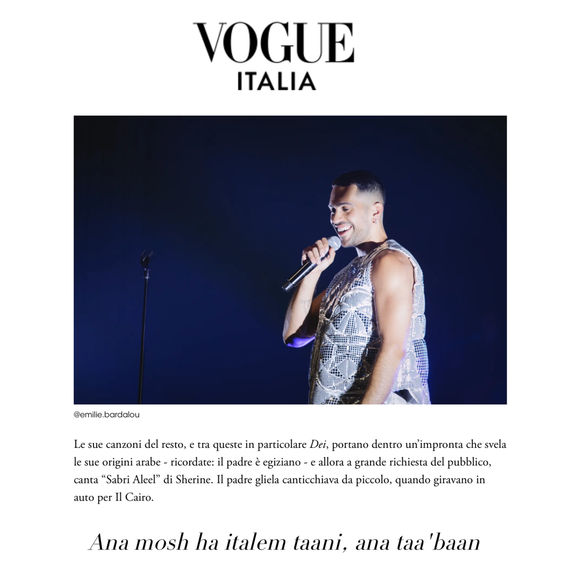 Mahmood Bataclan Vogue Italia Emilie Bardalou