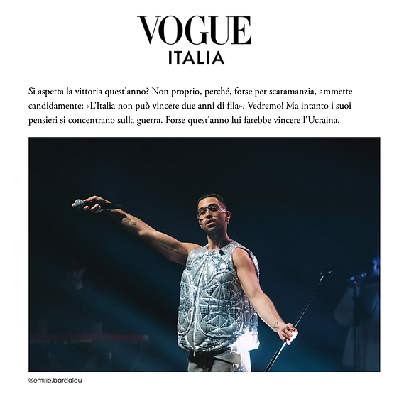 Mahmood Bataclan Vogue Italia Emilie Bardalou
