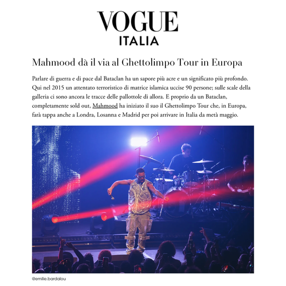 Mahmood Bataclan Vogue Italia Emilie Bardalou