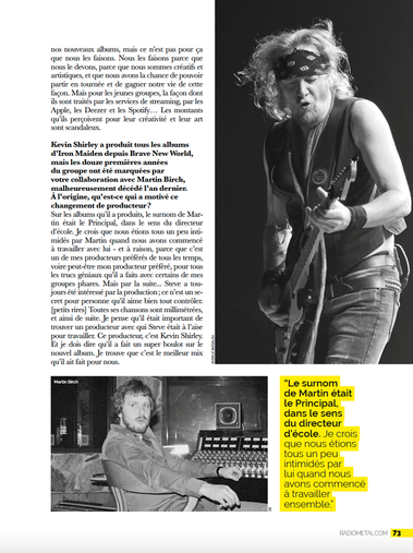 Radio Metal Iron Maiden Emilie Bardalou music photographer