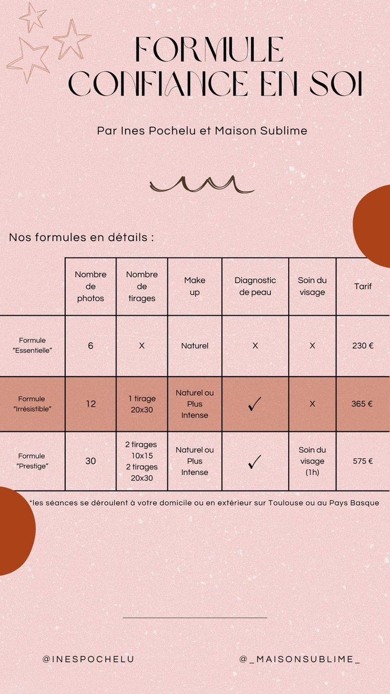 Présentation de l'offre séance confiance en soi à Toulouse