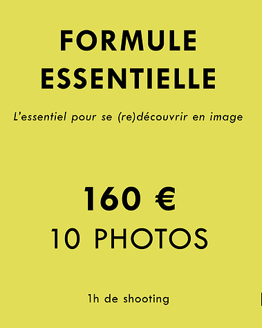Présentation de la formule Essentielle : séance photo d'1 heure, 10 photos retouchées, 160 € – Ines Pochelu, photographe à Toulouse