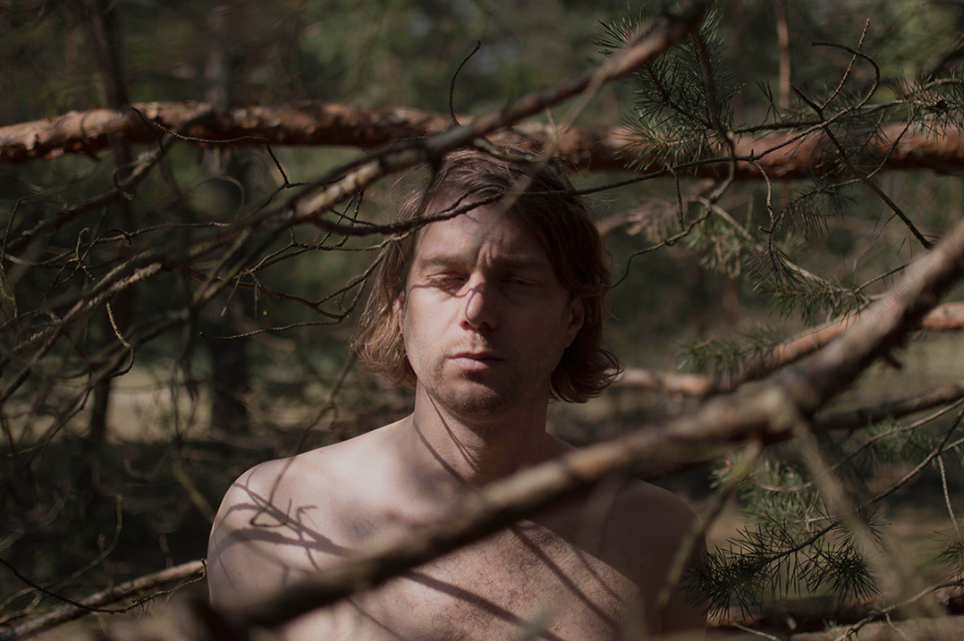 Delicate soft Nude Forest Portrait of man