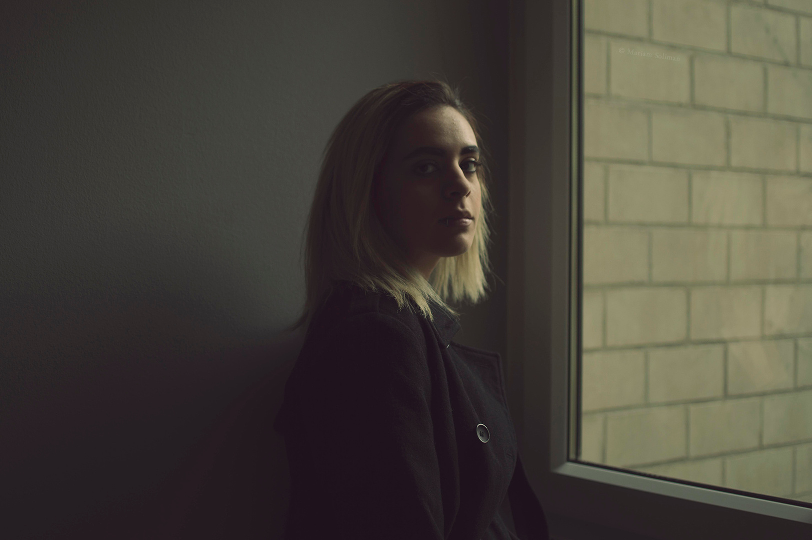 Dramatic Emotional Indoor Portrait of Girl with Soft Natural Light