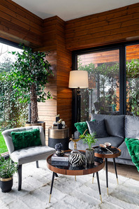 interior with sofa set and coffee table