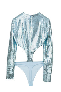 blue body suit with shining details, hayalet manken çekimi