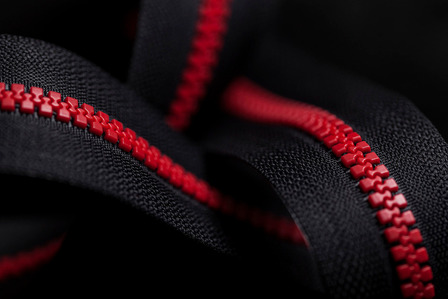 red black zippers