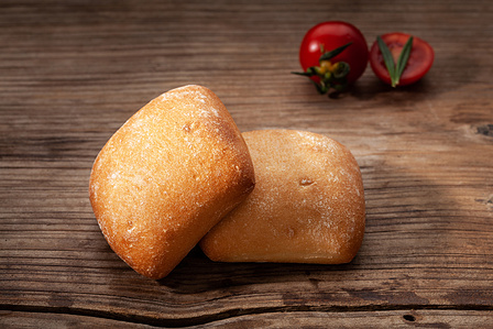 breads on wooden background
