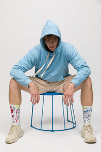 model fashion lookbook plain background, photostudio