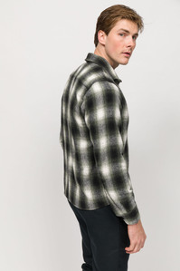 model fashion lookbook plain background, studio
