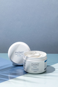 hand cream on blue background