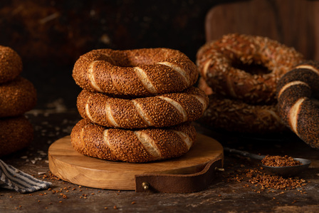 simit yemek fotoğraf çekimi