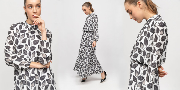 photo model with dress