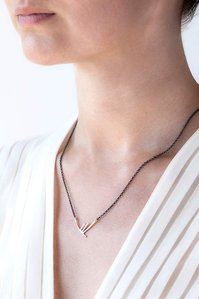 necklace on model