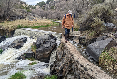 Acequia restoration in La Cienega, New Mexico with Cornerstones, a non-profit focused on historic preservation in the southwest.