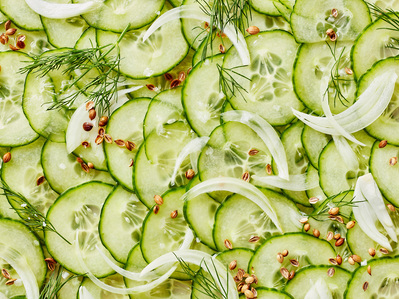 close up cucumber and fennel shot, perfect for editorial, advertising and restaurant food photography, shot by food photographer, Sid Ali