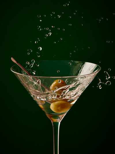 A martini splash drink photography shot, perfect for editorial, advertising and restaurant food photography, shot by food photographer, Sid Ali