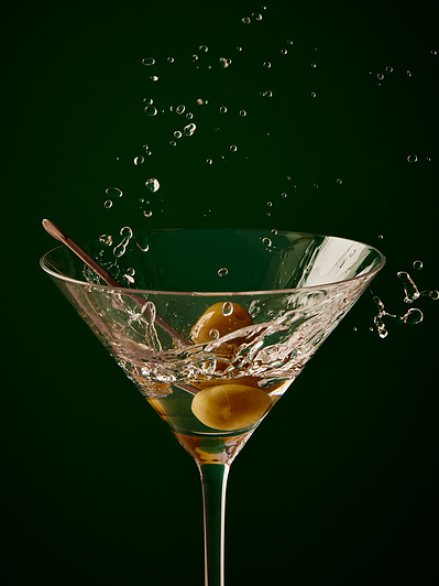 A martini splash drink photography shot, perfect for editorial, advertising and restaurant food photography, shot by food photographer, Sid Ali