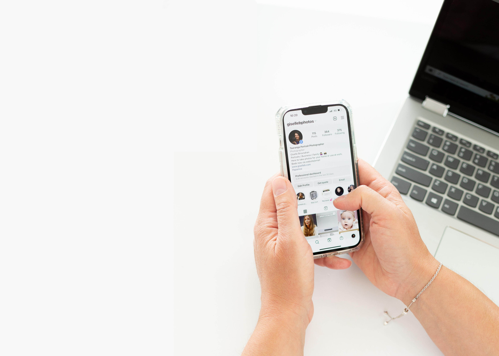 Social media content; content creator;  laptop; mobile; camera; lifestyle photography; business photography; personal branding