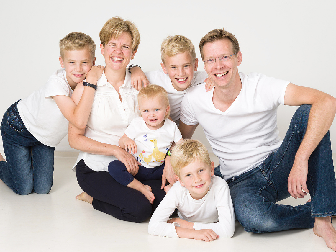 Family portrait taken in studio by Sandry Studio - professional photographers