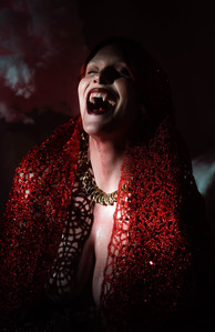 vampire portrait vampire makeup ancient goth gothic undead vampiric lacy fabric nude scary photography zander fieschko zandervision