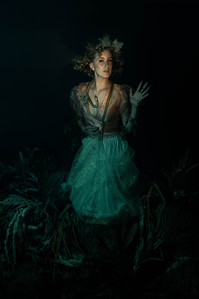 Fine Art Zander Fieschko photograph blonde model mermaid fashion studio godox sony alpha green tones deep contrast dream dreamy los angeles