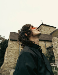 Position Nui advertising photography musician seventies vibes the hip priest the fall gothic church high fashion campaign, surreal photography, dream photography, los angeles portrait photographer, fantasy, stylized headshots, zandervision zander fieschko