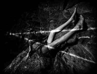 storytelling photography, black and white high contrast on location cave photo, high fashion campaign, surreal photography, dream photography, los angeles portrait photographer, fantasy, stylized headshots, zandervision zander fieschko sony alpha
